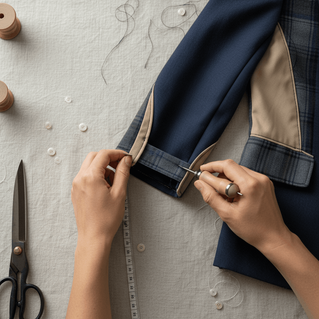 Detail shot of growth-design uniform construction process